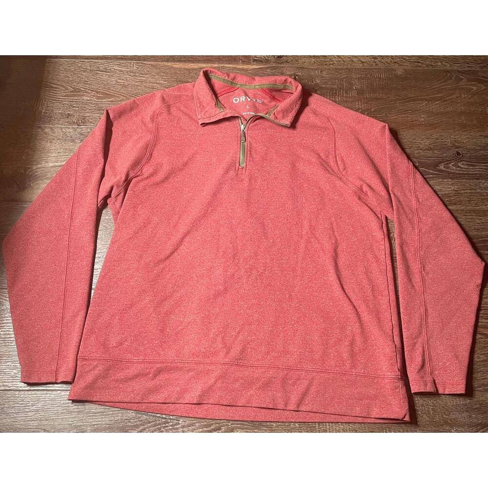 Orvis Mens Quarter Zip Lightweight Pull Over Size Large
